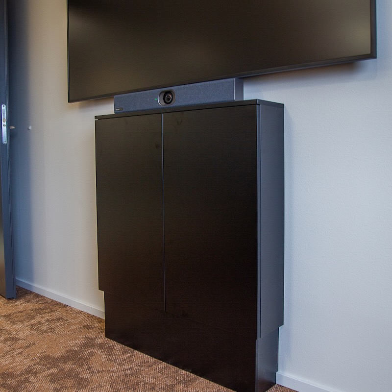 Presson Oy Hiding Box - AV-kaluste viimeistely musta