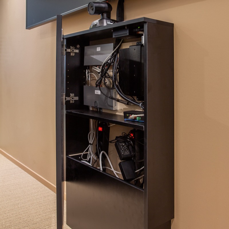 Presson Oy Hiding Box - AV-kaluste viimeistely musta